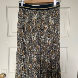 William Morris & Co.  print pleated midi H&M skirt